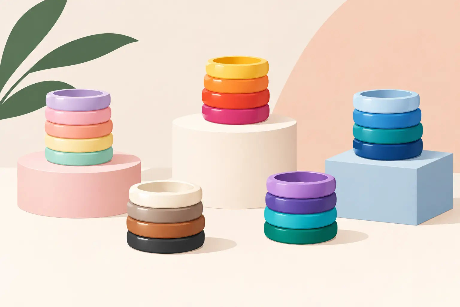 Colorful Stacking Rings for Every Stylish Mood